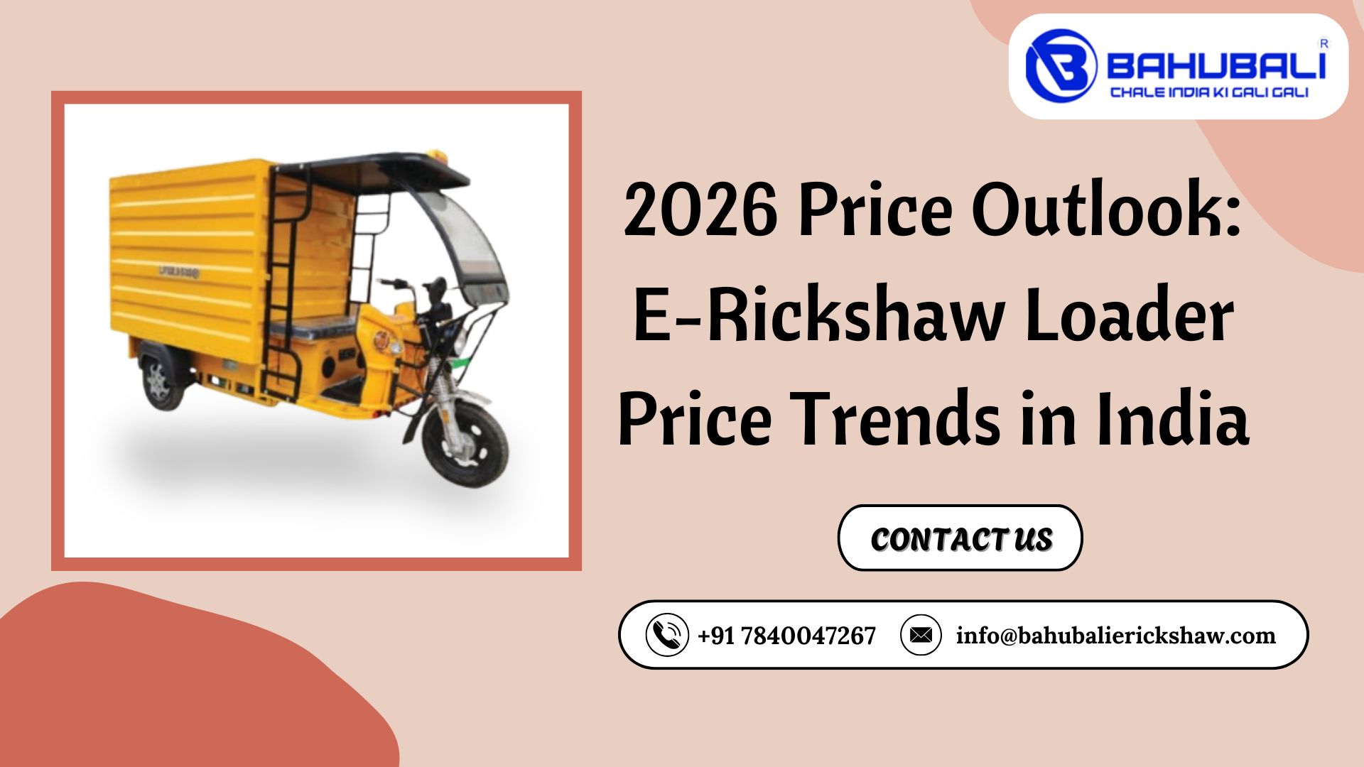 2026 Price Outlook: E-Rickshaw Loader Price Trends in India