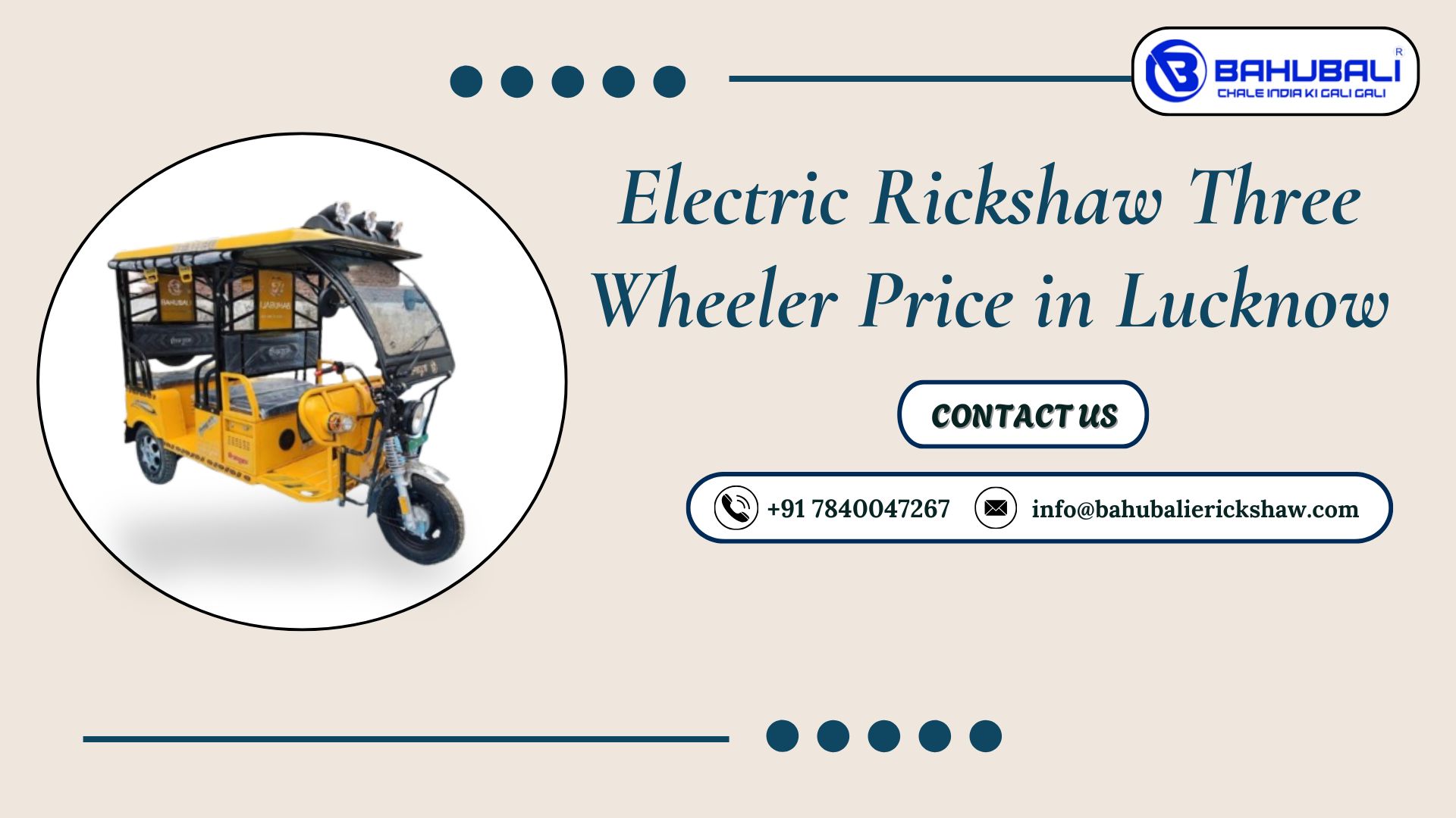 Electric Rickshaw Three Wheeler Price in Lucknow